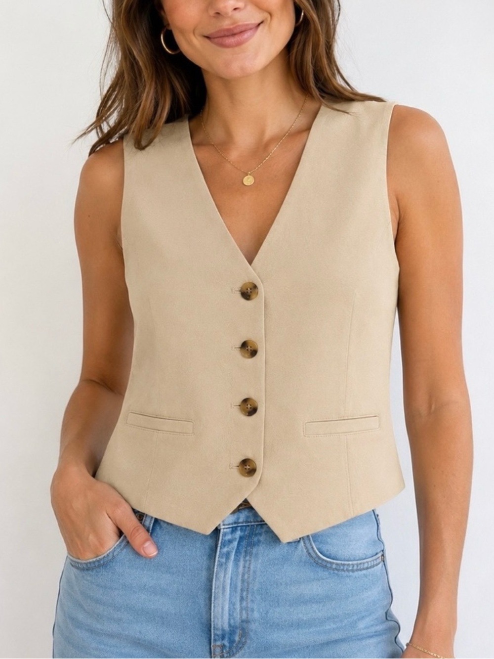 Zara tan vest